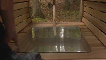 sauna plaque de sol isolation chaleur feu sudation