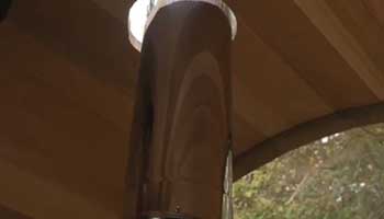 collerette conduit cheminee inox sauna etancheite