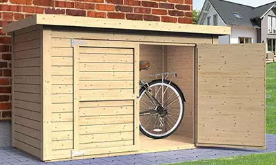 Abri à vélos en bois