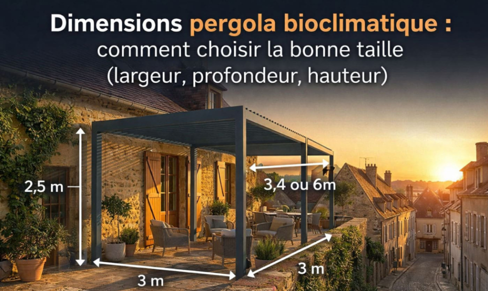 Dimensions pergola bioclimatique : comment choisir la bonne taille