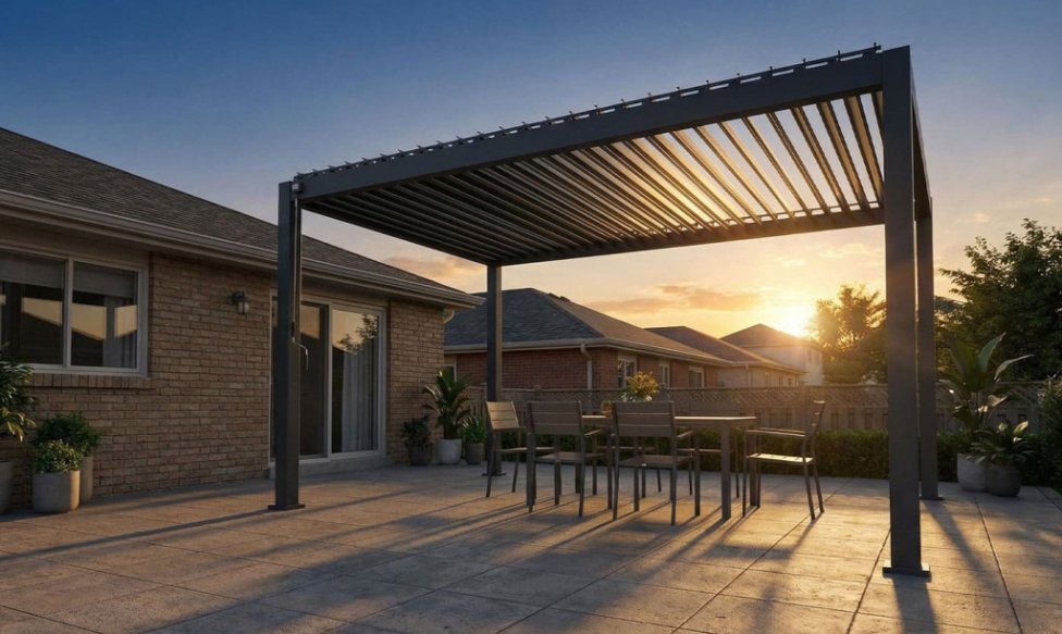 Anthracite et pergola aluminium : le choix architectural qui domine le marché