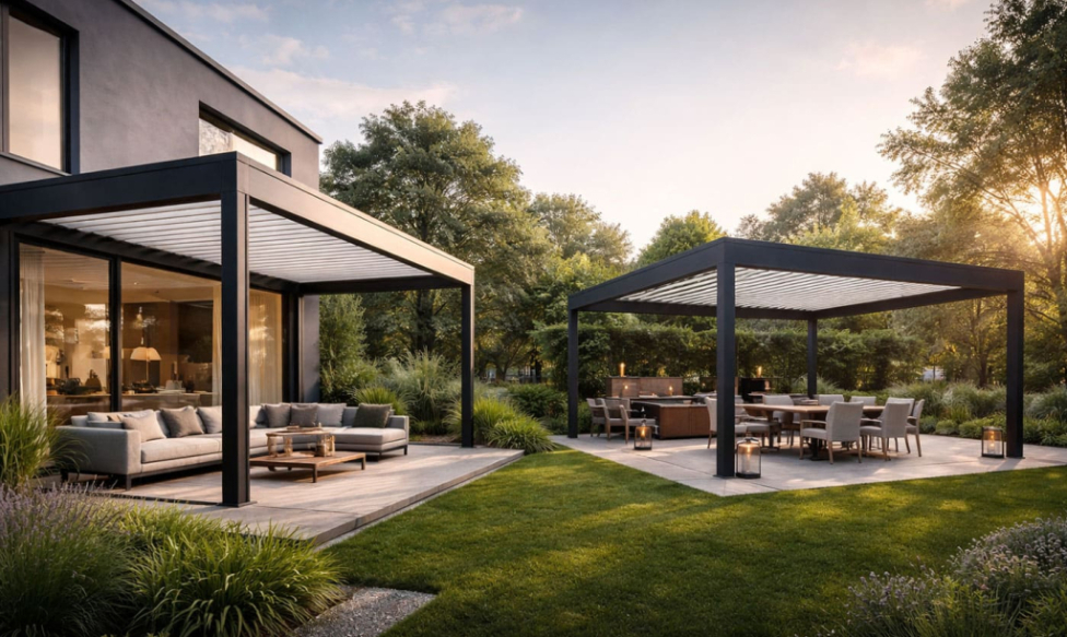 Pergola bioclimatique adossée ou autoportante: laquelle choisir?