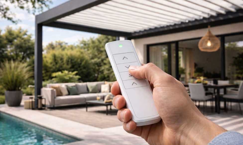 Motorisation pergola bioclimatique alu: options et confort