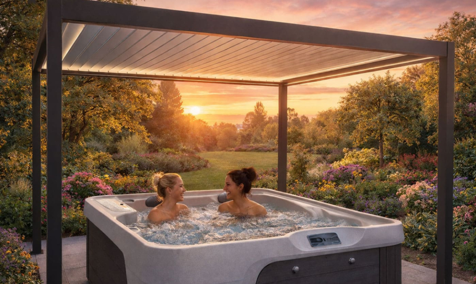 Installer son spa sous une pergola bioclimatique