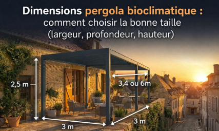 Dimensions pergola bioclimatique : comment choisir la bonne taille